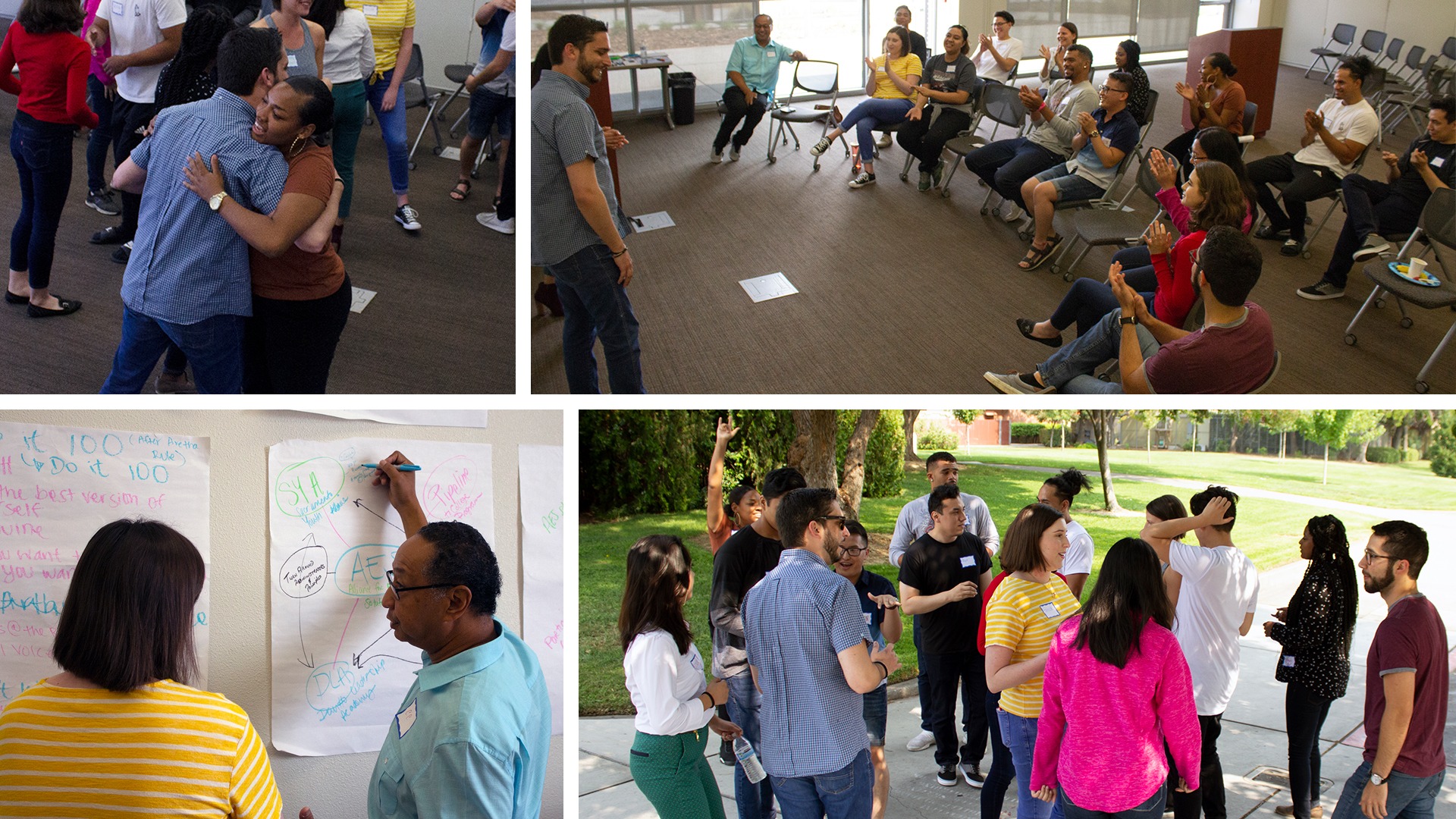 Collage of DLA peer mentors and advisory board.